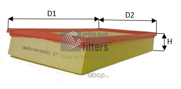 MA3450 CLEAN FILTERS Воздушный фильтр