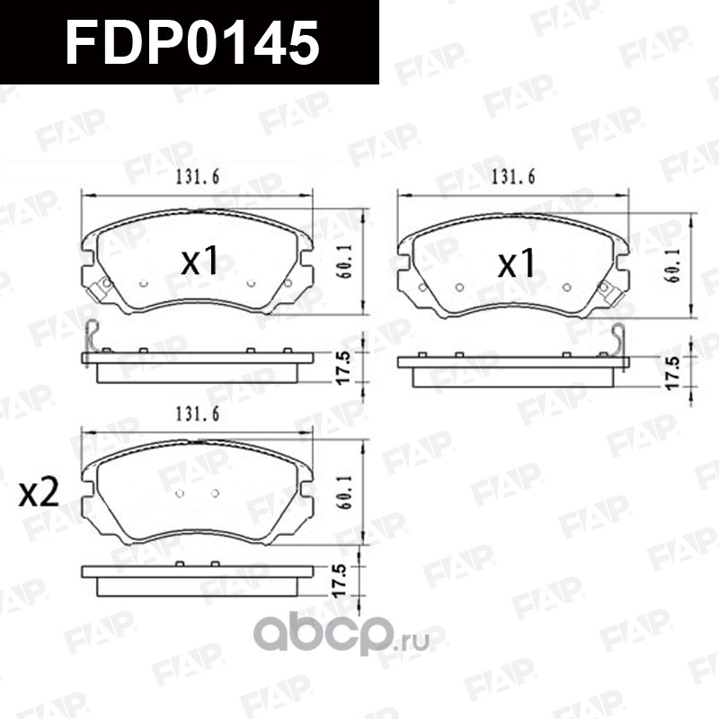 FDP0145 FAP Колодки тормозные передние
