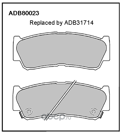 ADB80023 ALLIED NIPPON Колодки тормозные дисковые