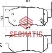 SGBP2568 SEGMATIC Колодка торм диск зад KIA Sportage 2.0 2008-; Hyundai Getz 1.4 2005-2010; Hyundai Tucson 2.0 2004-2010