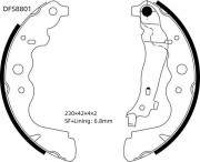 DFS8801 DOUBLE FORCE Колодки тормозные барабанные