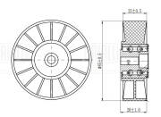 CM5588 TRIALLI Ролик привод. ремня для а/м Audi A8 (94-) 3.3d/3.6i/3.7i/4.2i (опор.) (CM 5588)