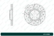 GFR21091R GBRAKE Диск тормозной перфорированный вентилируемый правый