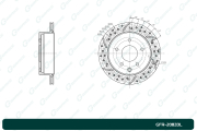GFR20833L GBRAKE Диск тормозной перфорированный вентилируемый левый