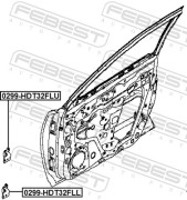 0299HDT32FLL FEBEST Петля передней левой двери нижняя