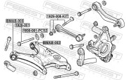 БОЛТ С ЭКСЦЕНТРИКОМ РЕМКОМПЛЕКТ, шт FEBEST 1929008KIT