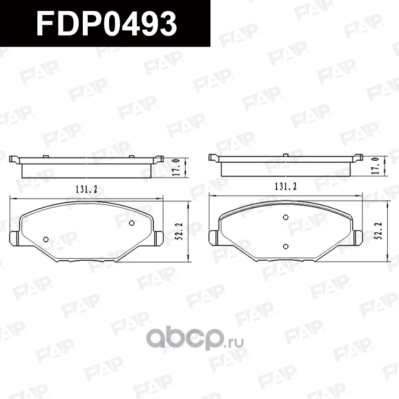 Колодки тормозные передние FAP FDP0493