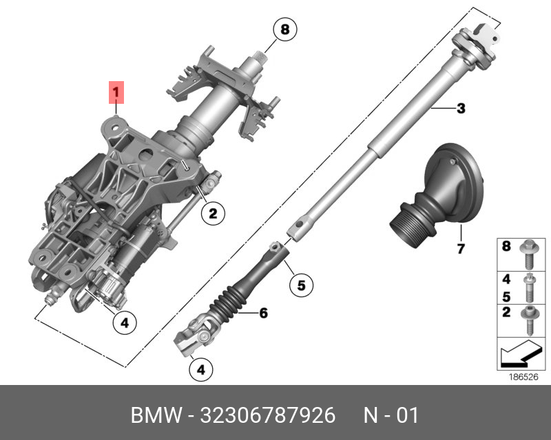 32306787926 BMW Рулевая колонка с электроприводом