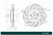 GFR20989L GBRAKE Диск тормозной перфорированный левый