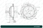 GFR02950R GBRAKE Диск тормозной перфорированный правый