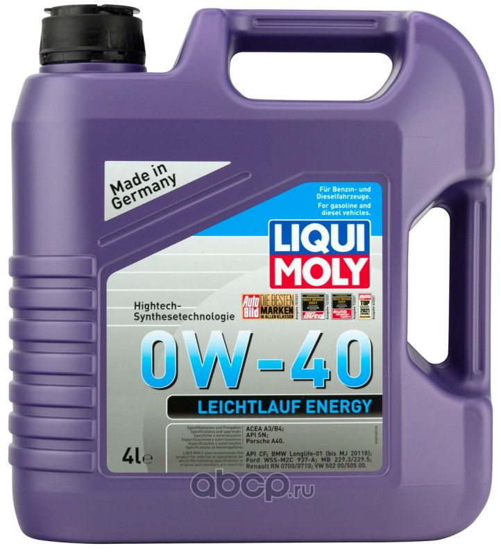 20740 LIQUI MOLY Масло синтетика 0W-40 4л.