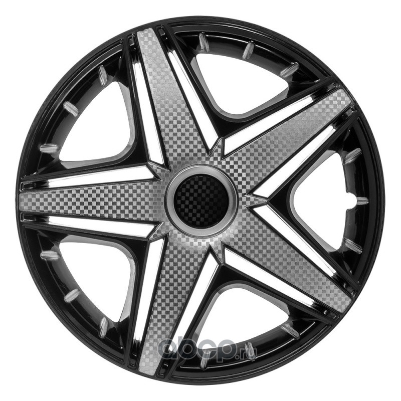 Колпаки декоративные (на пруж.) R-14 NHL серебристый (к-т 2 шт) STAR S1403