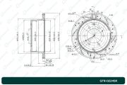GFR02245R GBRAKE Диск тормозной перфорированный правый