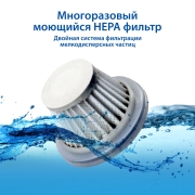 GY000193 GOODYEAR Пылесос автомобильный Goodyear GY-VC-03 беспроводной, 2 насадки, запасной фильтр
