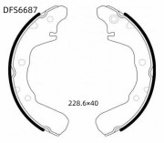 DFS6687 DOUBLE FORCE Колодки тормозные барабанные Double Force