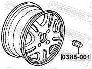 0385001 FEBEST Гайка колесная
