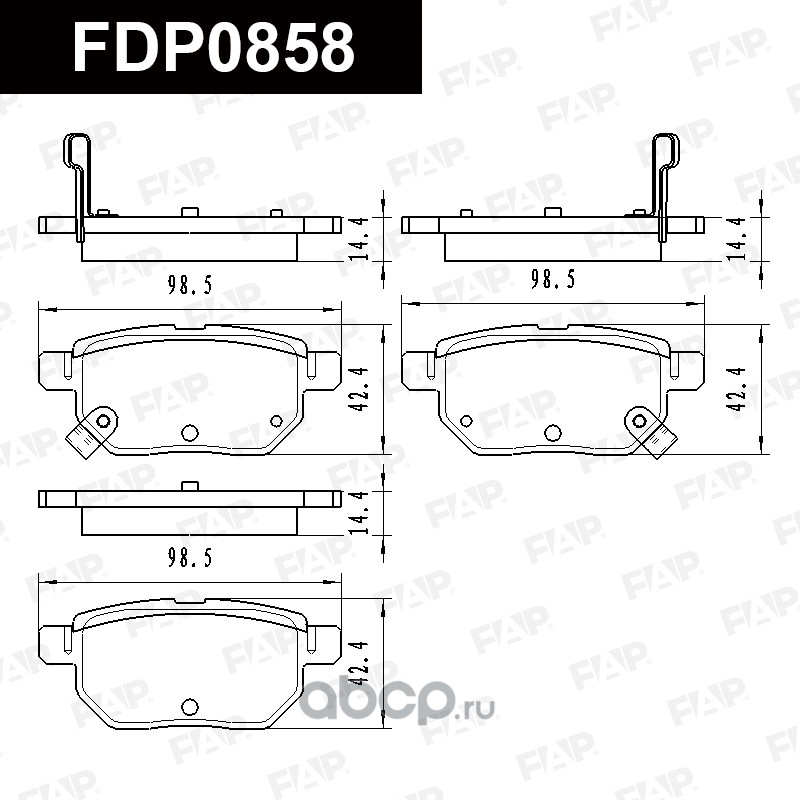 FDP0858 FAP Колодки тормозные задние