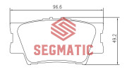 SGBP2558 SEGMATIC Колодка торм диск зад Toyota Camry 2.5 2011-; Toyota Camry 2.4 2006-2011; Toyota Camry 2.0 2011