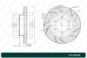 GFR20225R GBRAKE Диск тормозной перфорированный правый