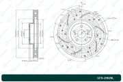 GFR20028L GBRAKE Диск тормозной перфорированный левый