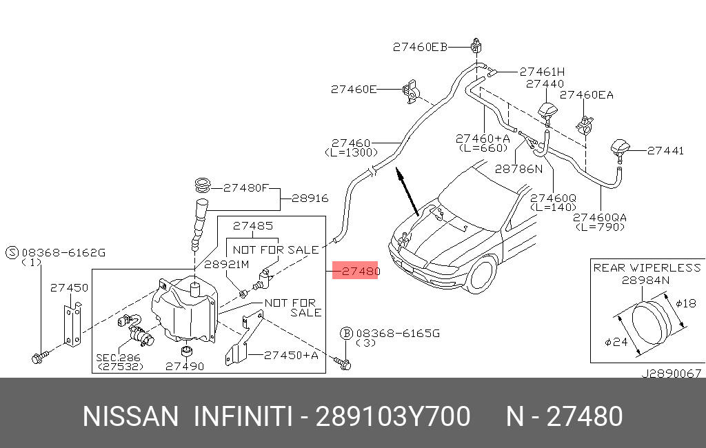 289103Y700 NISSAN БАЧОК СТЕКЛООМЫВАТЕЛЯ
