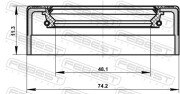 95NDS50741112C FEBEST Сальник коробки скоростей