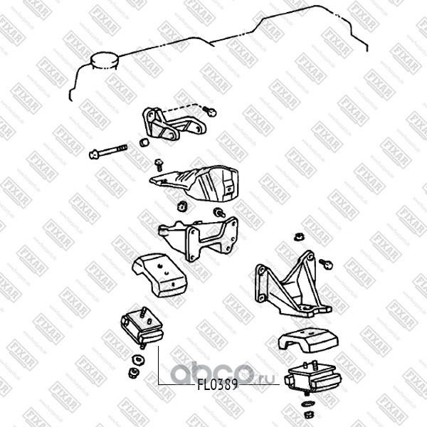 Опора двигателя передняя FIXAR FL0389