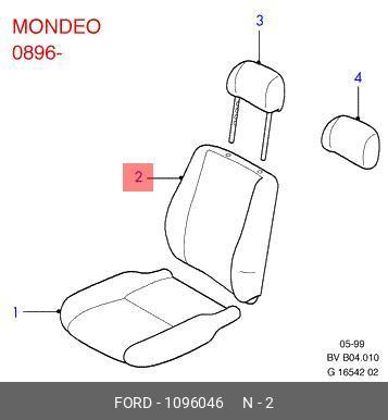 1096046 FORD Обивка Спинки Переднего СиденьЯ