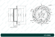 GFR01898L GBRAKE Диск тормозной перфорированный левый