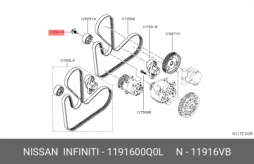 1191600Q0L NISSAN БОЛТ