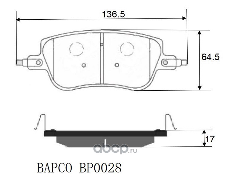 BP0028 BAPCO Колодки тормозные дисковые передние