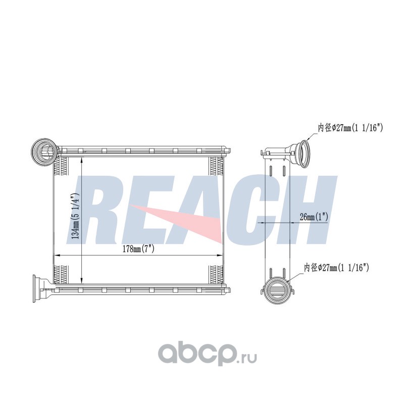 11815092 REACH Радиатор печки