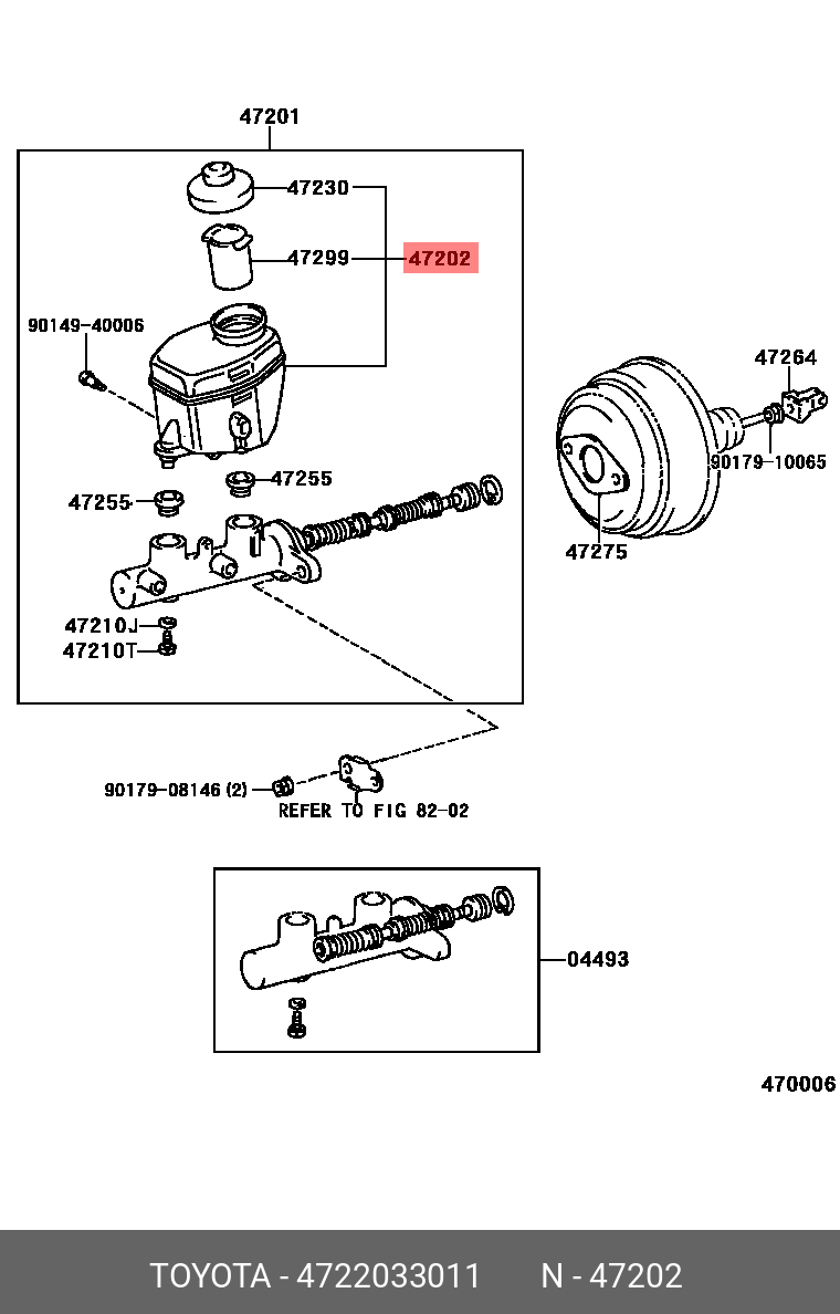 4722033011 TOYOTA БАЧОК ТОРМОЗНОЙ СИСТЕМЫ