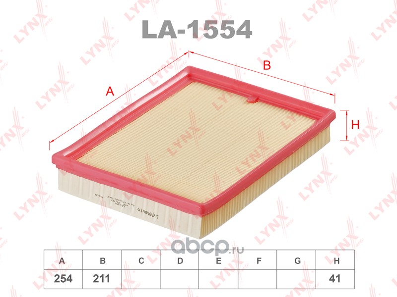 LA1554 LYNXAUTO Фильтр воздушный