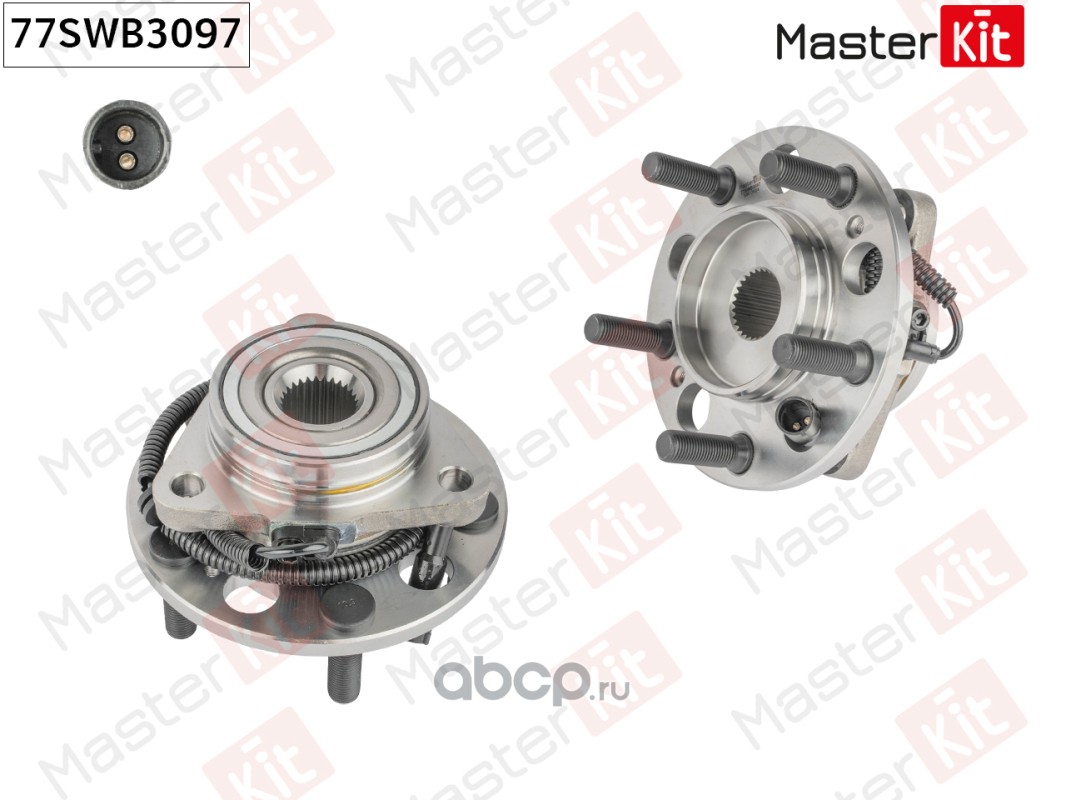 77SWB3097 MASTERKIT 77SWB3097 Ступица в сборе с подшипником перед. SsangYong ACTYON I KYRON REXTON W 2005
