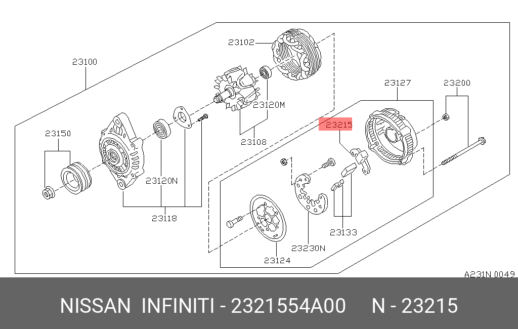 2321554A00 NISSAN Регулятор генератора