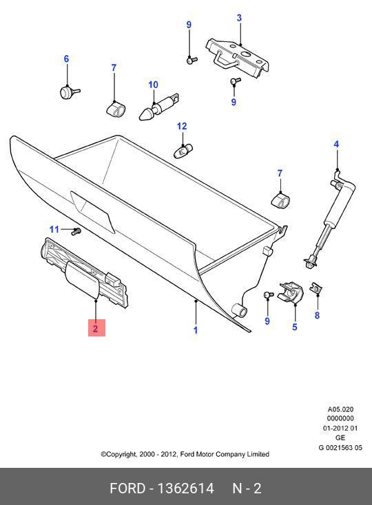 1362614 FORD замок двери