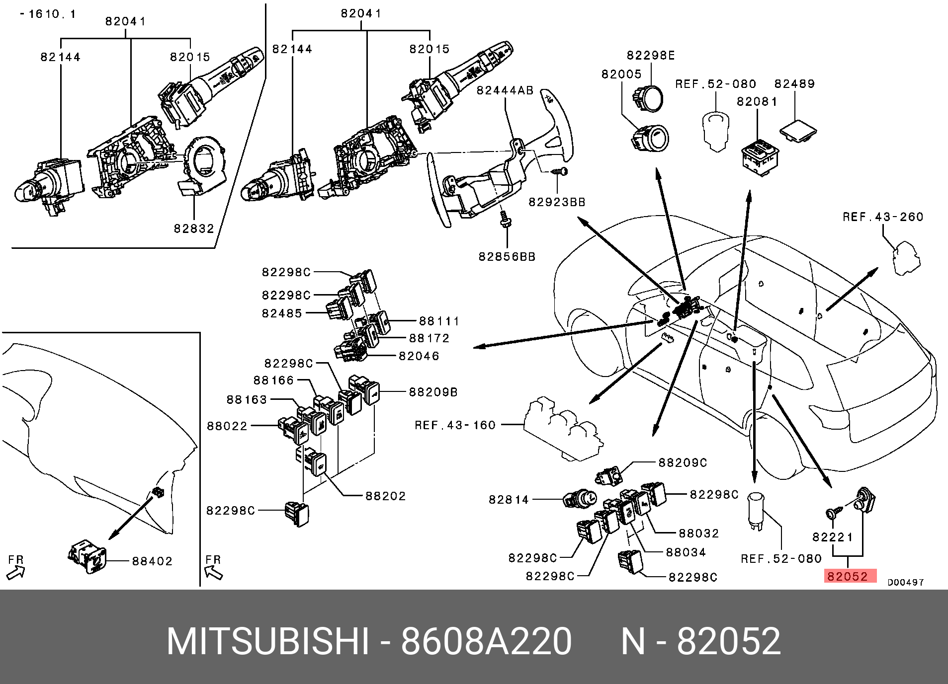 8608A220 MITSUBISHI ПЕРЕКЛЮЧАТЕЛЬ