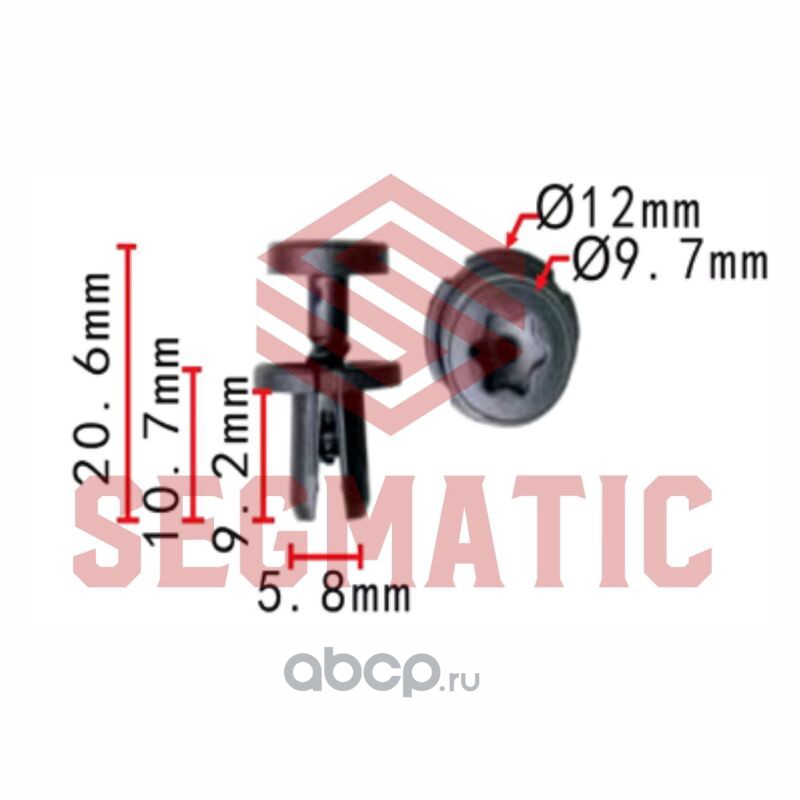 SG70203296 SEGMATIC Клипса пластмассовая VAG