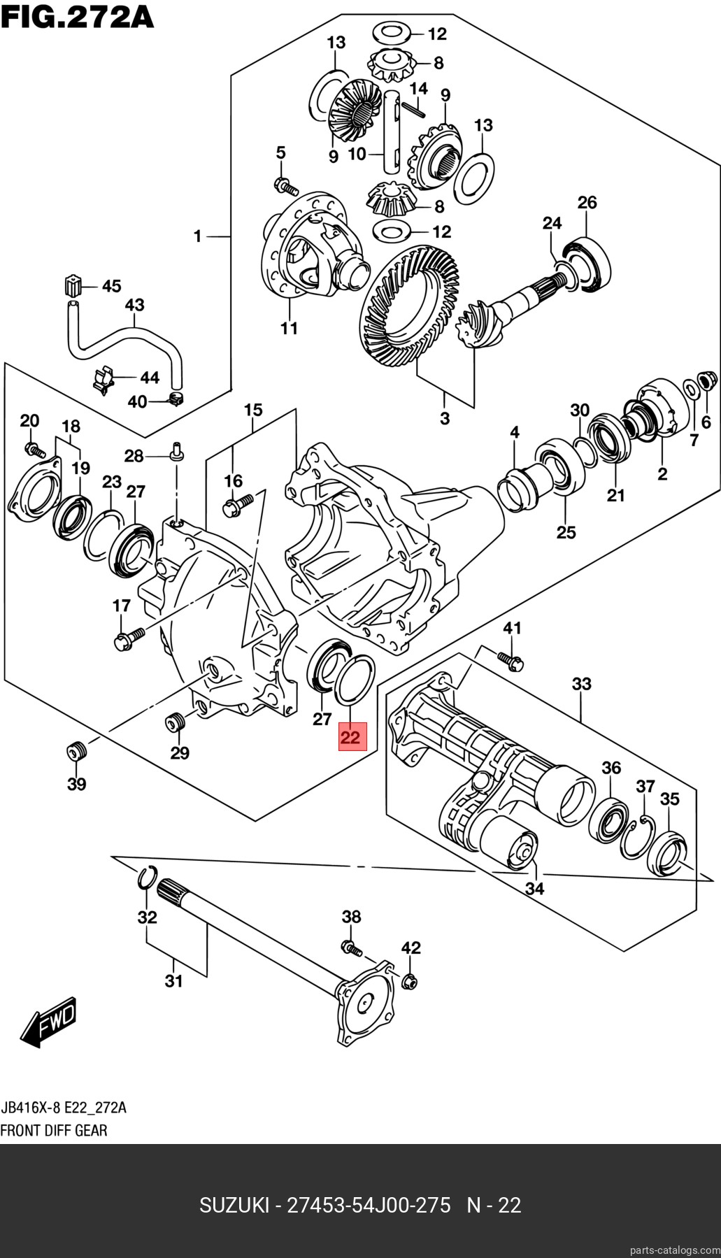 2745354J00275 SUZUKI КОЛЬЦО РЕДУКТОРА