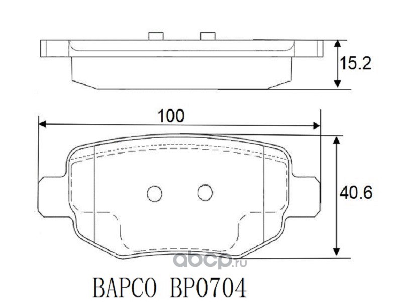 BP0704 BAPCO Колодки тормозные дисковые задние