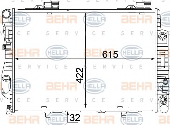 8MK376711234 BEHR-HELLA Радиатор, охлаждение двигателя