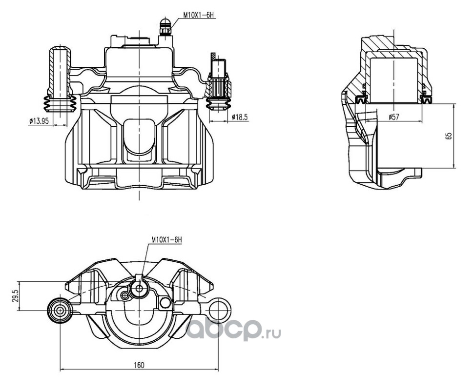 SKCI2148 S&K Суппорт тормозной передн. R