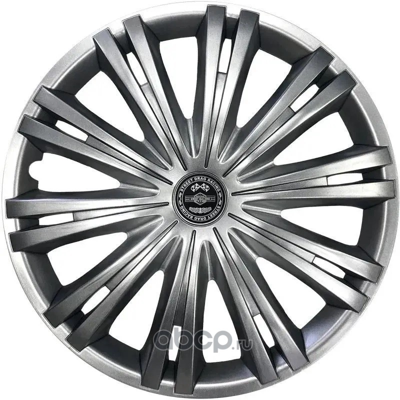 Колпаки декоративные (на пруж.) R-14 Гига серебристый (к-т 2 шт) STAR S1409