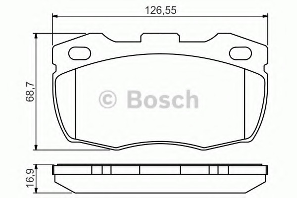 0986495269 BOSCH Комплект тормозных колодок, дисковый тормоз