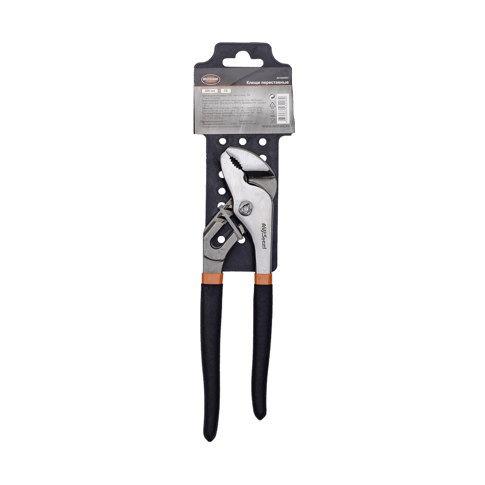 AV624007 AV STEEL Клещи переставные 200мм 