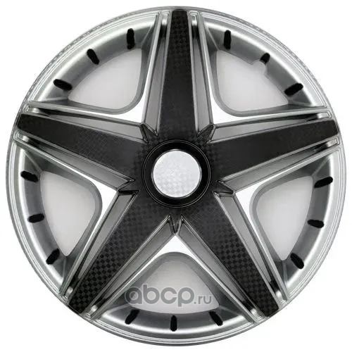 Колпаки декоративные (на пруж.) R-14 NHL Super Silver  (к-т 2 шт) STAR S14033