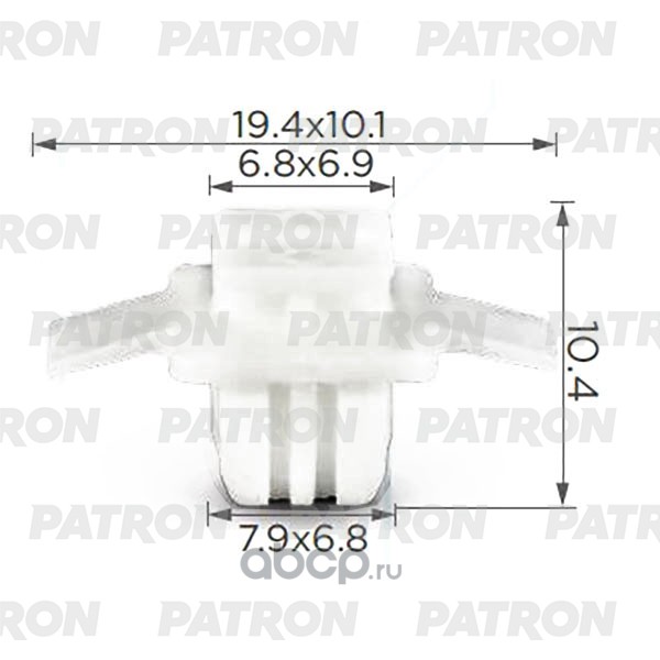 P373630 PATRON Клипса пластмассовая