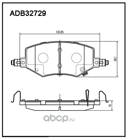 ADB32729 ALLIED NIPPON Колодки тормозные дисковые