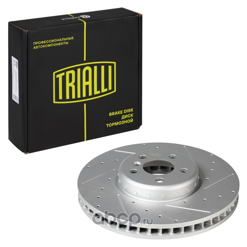 DF008SP TRIALLI Диск торм. для а/м BMW 3 (G20) (18-)/5 (G30) (16-) перед. d=348 прав. (двухсост/окраш/перф/слот) (DF 008sp) PRO